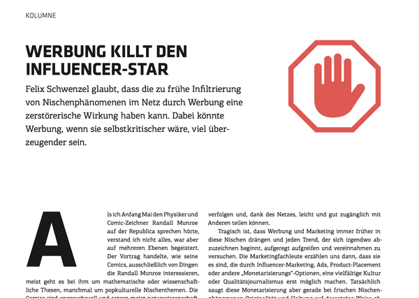 Werbung killt den Influencer Star (t3n 45)
