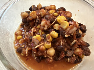 foto meines kalten chili-con carne rest von gestern abend.