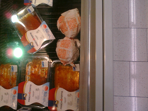 neuerdings gibts bei rewe auch cheeseburger