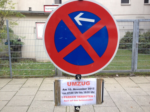 das erste eigene parkverbot