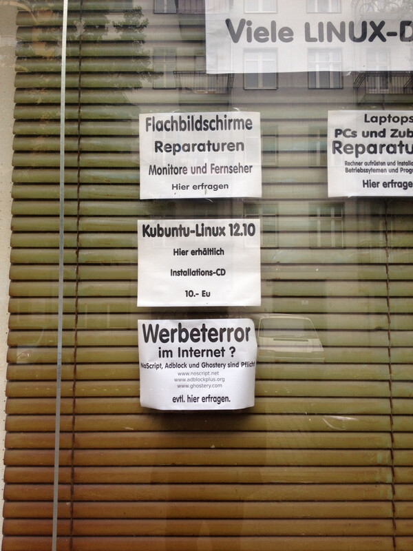 &bdquo;Werbeterror im Internet? &mdash; evt. hier erfragen&ldquo;