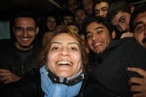 Protestors in Turkey redo the Ellen Selfie inside a police van