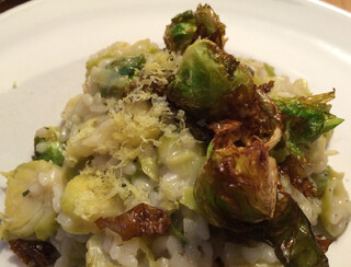 foto des fertgen rosenkohl-risotto nach ottolenghi