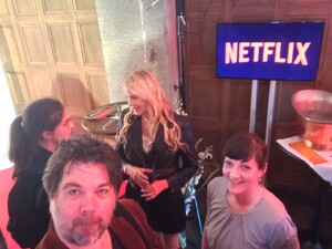 selfiestangenselfie mit dem nuf und daryl hannah