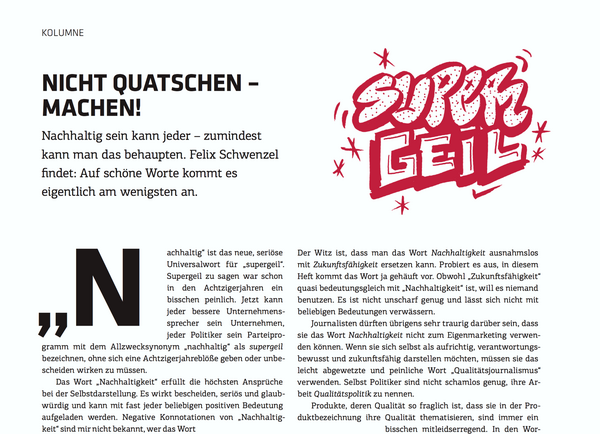 Nicht quatschen &mdash; machen! (t3n 40)