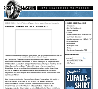 screenshot von der riesenmaschine.de, bilder mit ungeklärten urheberrechten (also fast alle) werden einfach weggelassen.