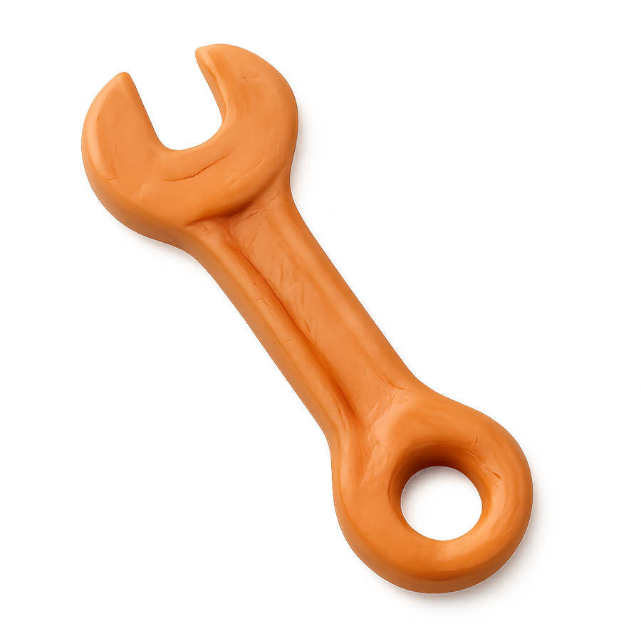 ai generiertes bild eines schraubenschlüssel in „plastilin“