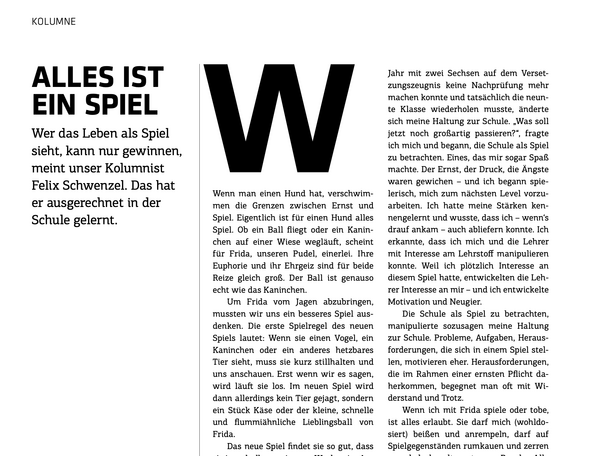 Alles ist ein Spiel (t3n 69)