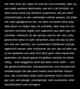 absatz mit vier trennungen und 97 unsichtbaren, bedingten trennzeichen