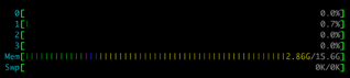 wenn ichs recht verstehe, nutzt der server fast die ganzen 16 GB RAM fürs caching. nur die knapp 3 GB RAM in grün/violett/blau sind „ernsthafte“ RAM nutzung. das RAM fürs caching kann bei bedarf sofort freigegeben werden.