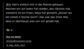 screenshot des gleichen tröts von max von w., wie er ohne css aussähe