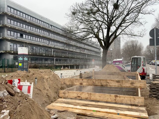 dampfende baustelle