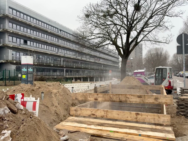 dampfende baustelle