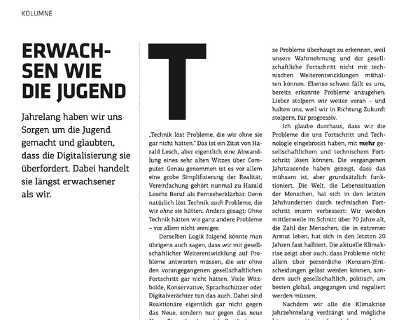 Erwachsen wie die Jugend (t3n 57)