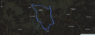 screenshot des GPS tracks f&uuml;r die fahrt nach summt und zur&uuml;ck