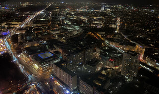 blick aus dem fernsehtum-restaurant aufs dom aquare&eacute;