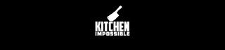 logo der rtl-serie kitchen impossible (zeigt ein küchenbeil auf dem schriftzug)