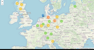 screenshot der karte die ich zusmamen mit dem kopiloten (einem LLM) gebaut habe. im grossraum berlin sieht man um die 1200 gepinnte orte, in schottland um die 100, in hamburg um die 150.