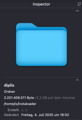 das archiv aller meiner instgram posts (metadaten, bilder und filme) ist taut transmit 2,2 GB gross.