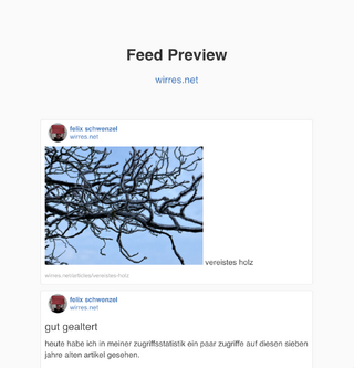 screenshot des mf2 feed preview von wirres.net