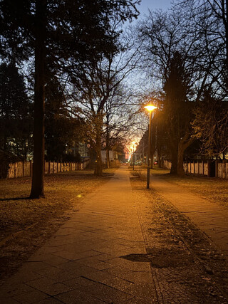 fr&uuml;hmorgentliches foto auf der edinburger strasse richtung s&uuml;d-ost. in der entfernung sieht man den fernsehturm