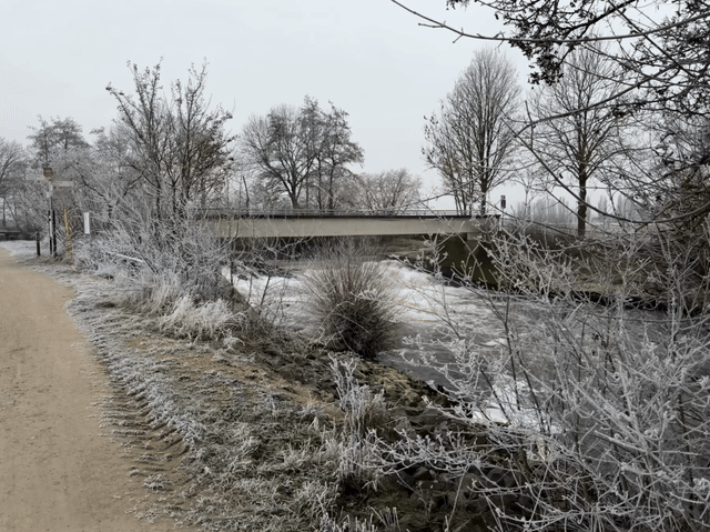 morgenspaziergang im gefrorenen karken