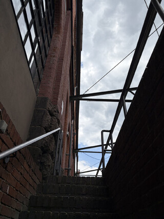 foto vom himmel aus einem treppenaufgang