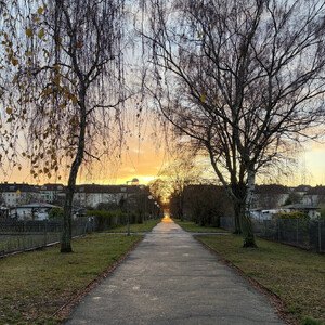 sonnenaufgang über der müllerstrasse