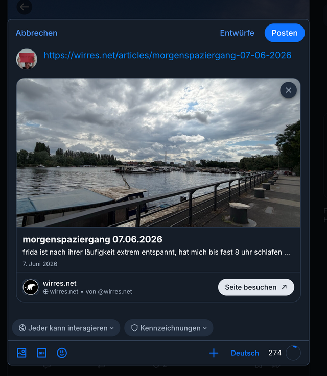 link-vorschau mit extra icon und „wirres.net von @wirres.net“ zusatz