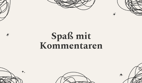 Spaß mit Kommentaren - Maurice Renck