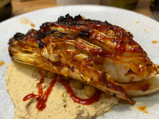 gerösteter spitzkohl aus der heissluftfritteuse