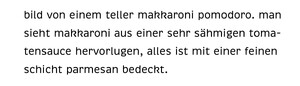 bild von einem teller makkaroni pomodoro. man sieht makkaroni aus einer sehr sähmigen tomatensauce hervorlugen, alles ist mit einer feinen schicht parmesan bedeckt.