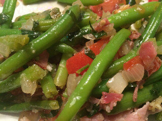 warmer bohnensalat mit tomaten