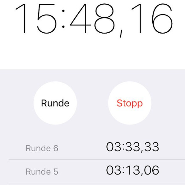 lei&shy;der hat&shy;te ich ich kei&shy;ne zeit auch noch 33:33:33 zu pro&shy;bie&shy;ren.