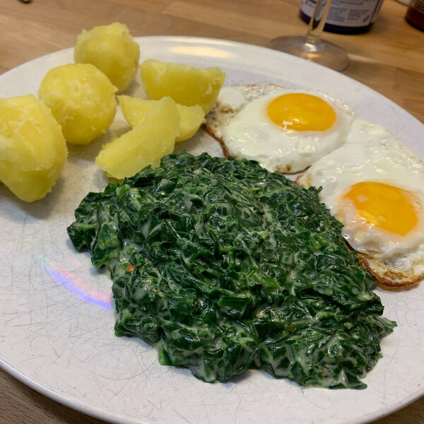 selbst­ge­mach­ter rahms­pi­nat. kein blubb.