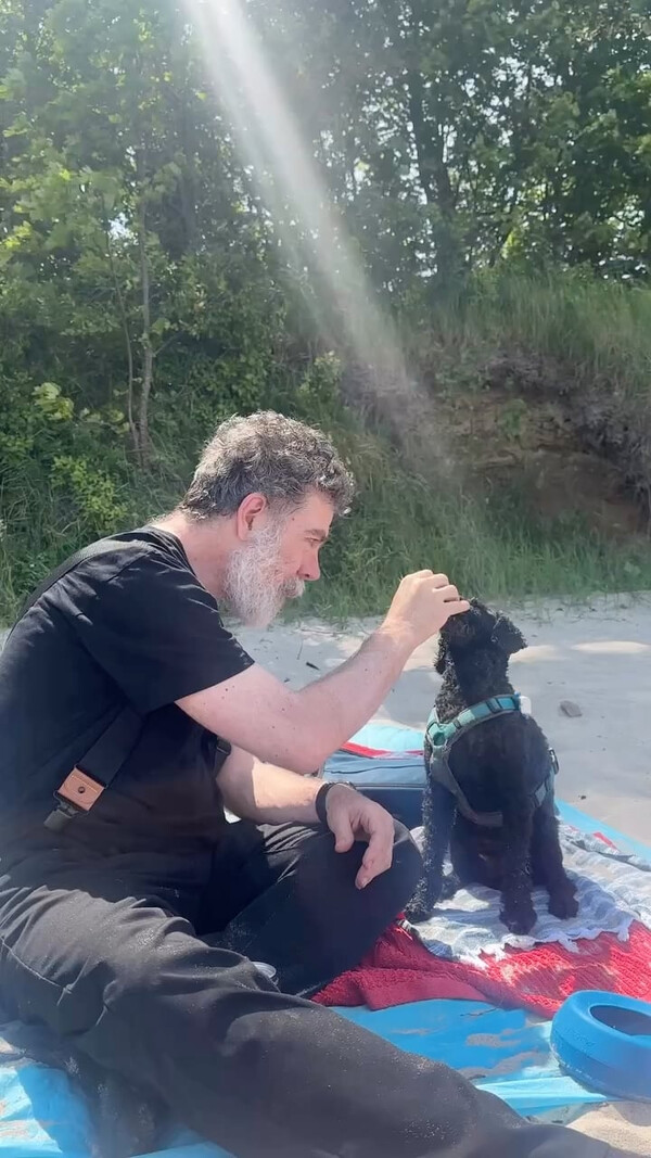 felix, frida und ich an der ostsee
